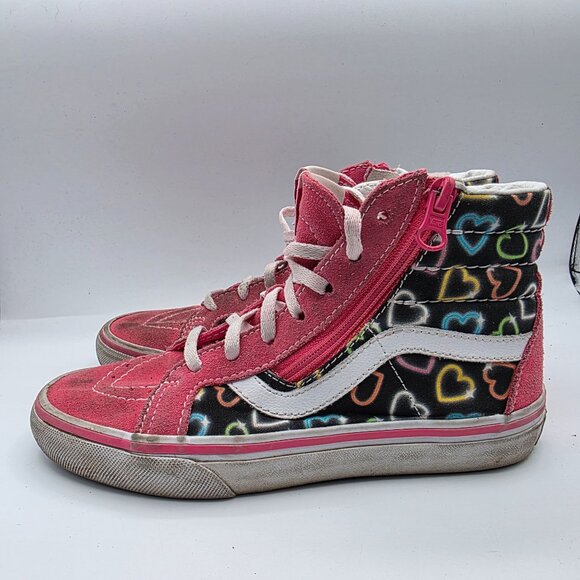 Vans Sk8 Hi Reissue Girls Size 3 Pink Side Zip Sneakers School Casual Outdoors - Picture 13 of 13